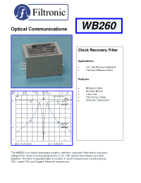 Datasheet WB260 производства Filtronic
