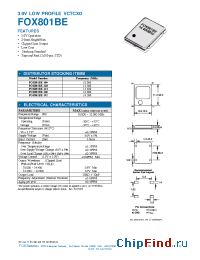 Datasheet FOX801BE-100 производства Fox Electronics