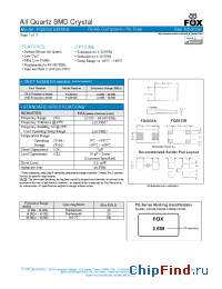 Datasheet FQ5032 производства Fox Electronics