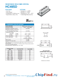 Datasheet HC49SD производства Fox Electronics