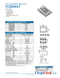 Datasheet VCS25AXT-081 производства Fox Electronics