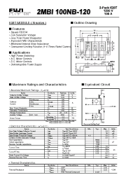 Datasheet 2MBI100NB-120 manufacturer Fuji