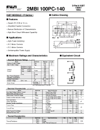 Datasheet 2MBI100PC-140 manufacturer Fuji