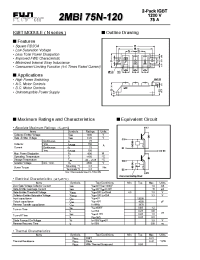 Datasheet 2MBI75N-120 manufacturer Fuji