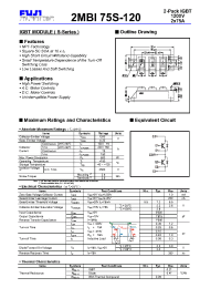 Datasheet 2MBI75S manufacturer Fuji