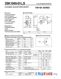 Datasheet 2SK1945-01S manufacturer Fuji