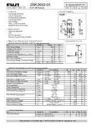 Datasheet 2SK2652-01 производства Fuji