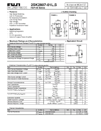 Datasheet 2SK2807-01S производства Fuji