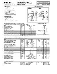 Datasheet 2SK2870-01L производства Fuji