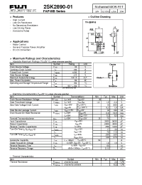 Datasheet 2SK2890-01 производства Fuji