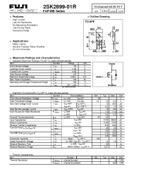 Datasheet 2SK2899-01R производства Fuji