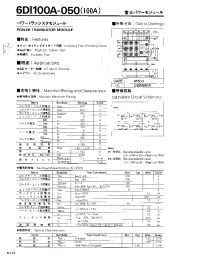 Datasheet 6DI100A-050 manufacturer Fuji