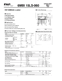 Datasheet 6MBI15LS-060 manufacturer Fuji