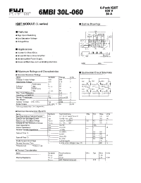 Datasheet 6MBI30L-060 производства Fuji
