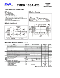 Datasheet 7MBR10SA-120 производства Fuji