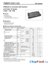 Datasheet 7MBR15SC120 производства Fuji