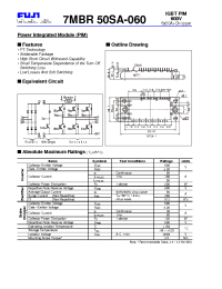 Datasheet 7MBR50SA-060 производства Fuji