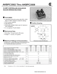 Datasheet AKBPC3503 производства Fuji