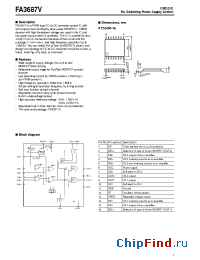 Datasheet FA3687V manufacturer Fuji