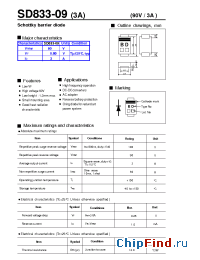 Datasheet SD833-09 manufacturer Fuji