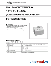 Datasheet FBR562Ns-N производства Fujitsu