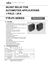 Datasheet FTR-P5CP012W1 manufacturer Fujitsu