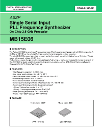 Datasheet MB15E06PFV1 manufacturer Fujitsu