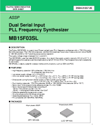 Datasheet MB15F03SL manufacturer Fujitsu