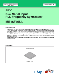 Datasheet MB15F76ULPVA manufacturer Fujitsu