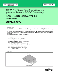 Datasheet MB39A105PFT manufacturer Fujitsu