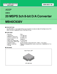 Datasheet MB40C938VPFV manufacturer Fujitsu