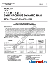 Datasheet MB81F64442D-102 manufacturer Fujitsu