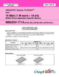 Datasheet MB82D01171A-80PBN manufacturer Fujitsu