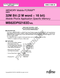 Datasheet MB82DP02183D-65LWT manufacturer Fujitsu