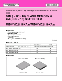 Datasheet MB84VD21182-85-PBS manufacturer Fujitsu