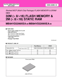 Datasheet MB84VD22093EA-90-PBS manufacturer Fujitsu