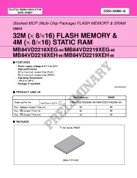 Datasheet MB84VD22182EH-90 manufacturer Fujitsu