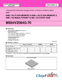Datasheet MB84VZ064G-70 manufacturer Fujitsu