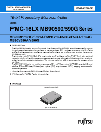 Datasheet MB90591GPF manufacturer Fujitsu