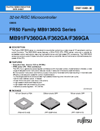 Datasheet MB91F362GAPFVS производства Fujitsu