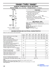Datasheet 1N4003 производства General Semiconductor