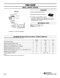 Datasheet 1N4150W производства General Semiconductor