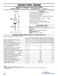 Datasheet 1N5404 производства General Semiconductor