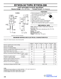 Datasheet BYW29-200 производства General Semiconductor