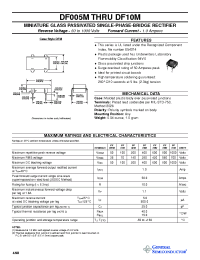 Datasheet DF04M производства General Semiconductor