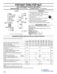 Datasheet FEP16 производства General Semiconductor
