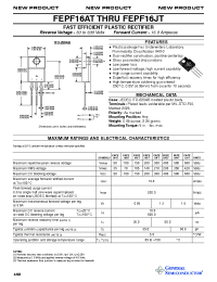 Datasheet FEPF16BT производства General Semiconductor