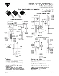 Datasheet FEPF6AT...FEPF6DT производства General Semiconductor