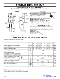 Datasheet FES16 производства General Semiconductor