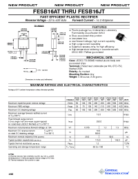Datasheet FESB16BT производства General Semiconductor